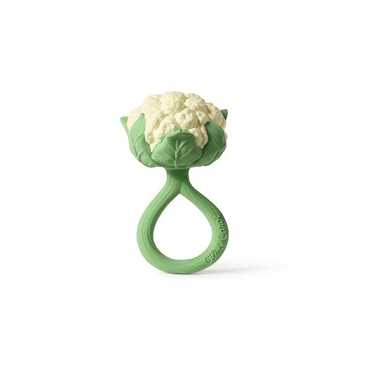 Cauliflower Baby Rattle & Teether Oli & Carol