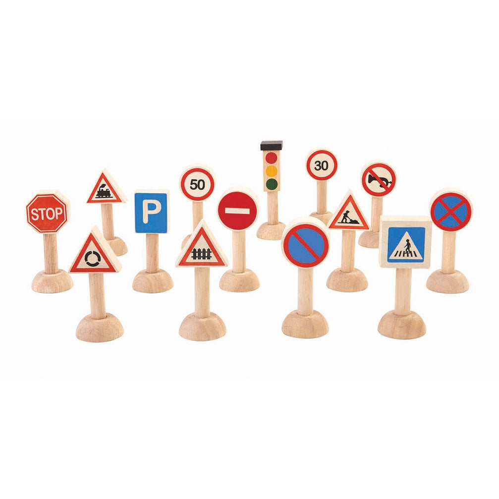 Set Of Traffic Signs & Lights PlanToys